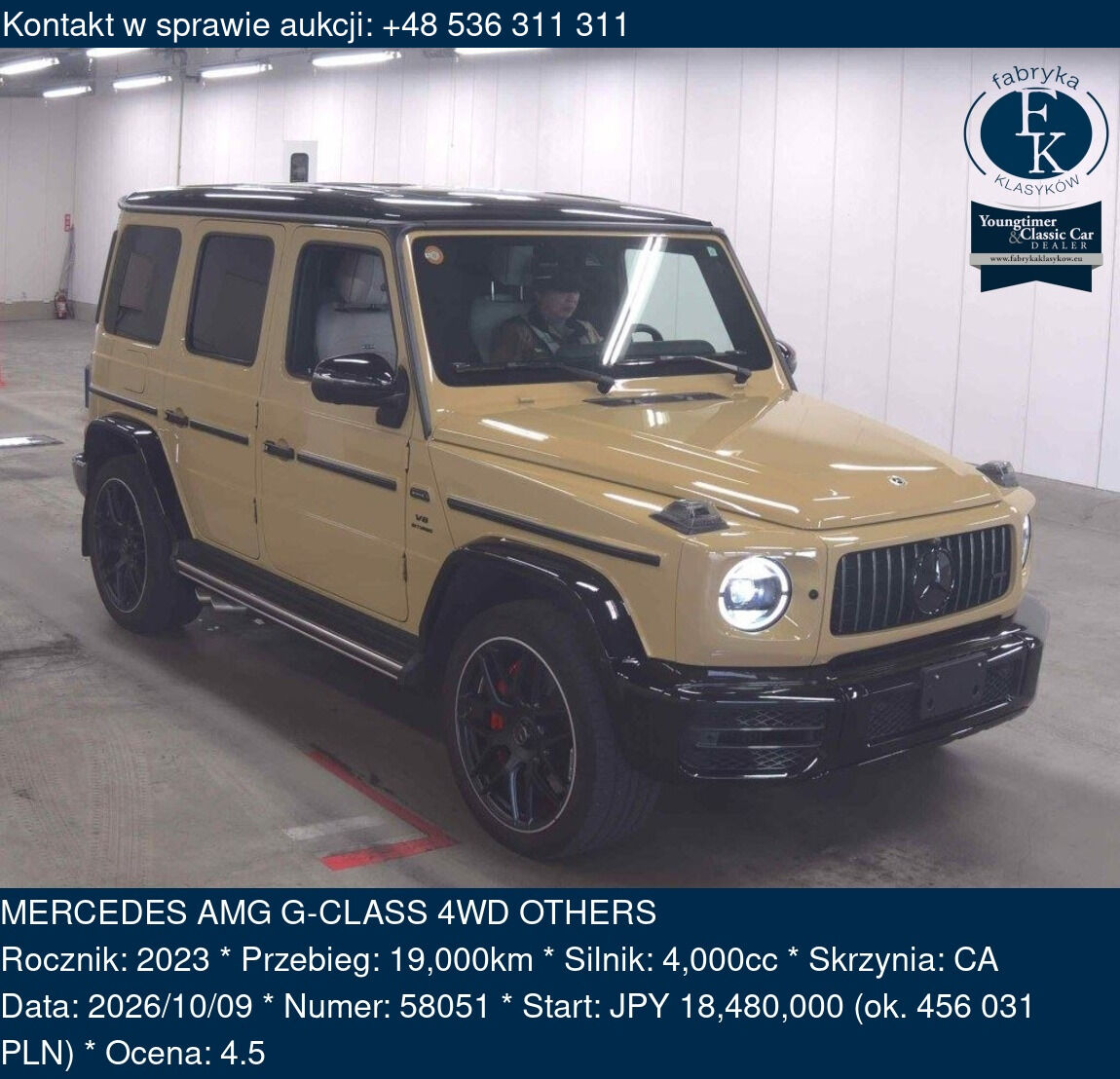 MERCEDES AMG G-CLASS 4WD OTHERS 2023 - zdjęcie 2