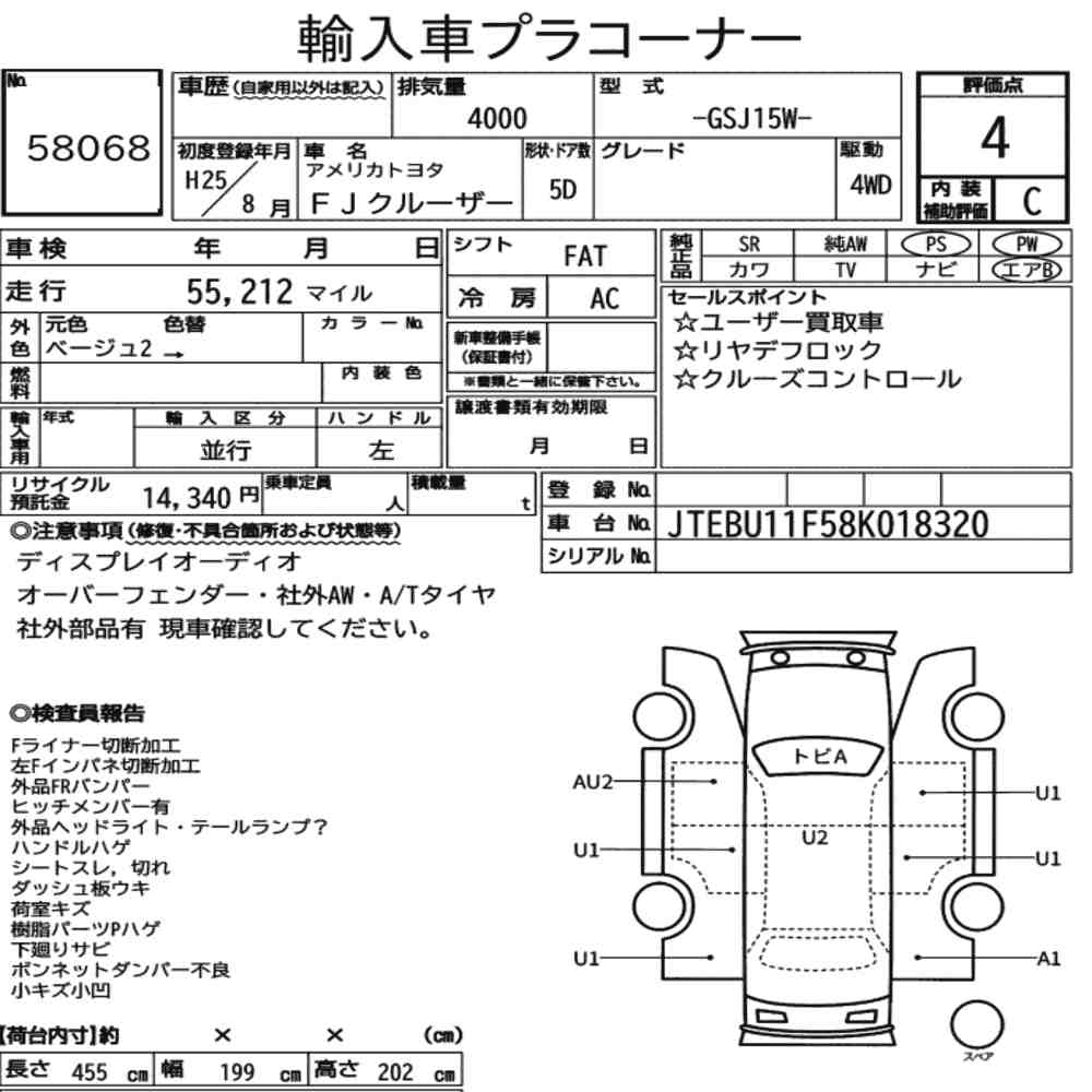 AMERICA TOYOTA FJ CRUISER 4WD 2013 - zdjęcie 9