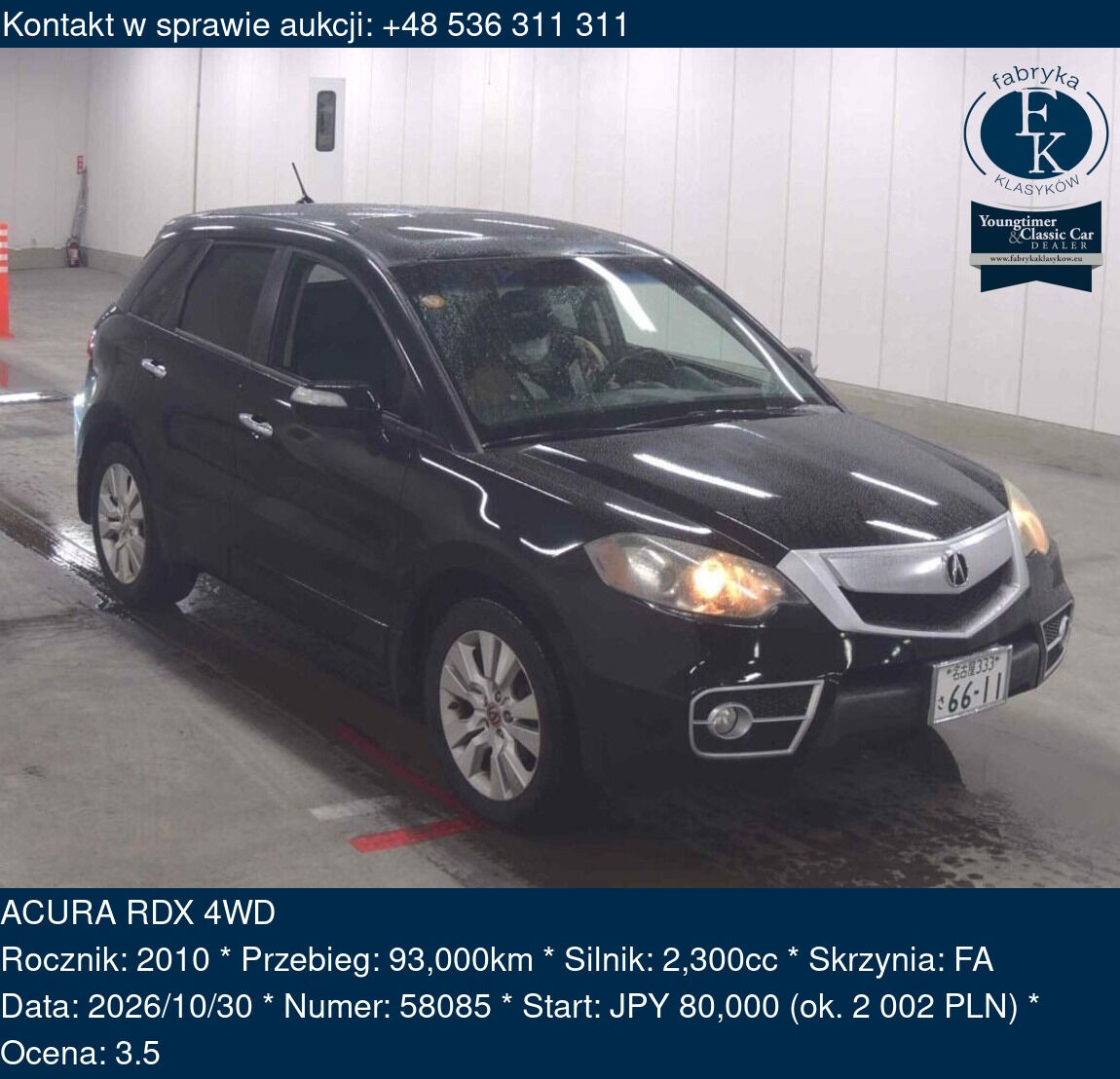 ACURA RDX 4WD 2010 - zdjęcie 2