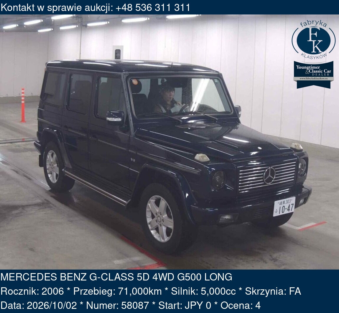 MERCEDES BENZ G-CLASS 5D 4WD G500 LONG 2006 - zdjęcie 2