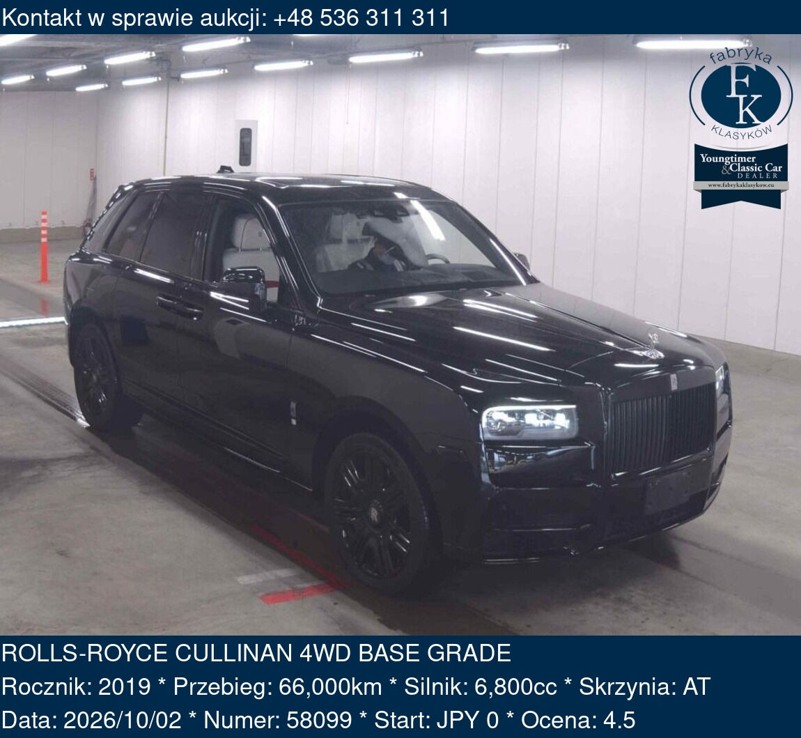 ROLLS-ROYCE CULLINAN 4WD BASE GRADE 2019 - zdjęcie 2