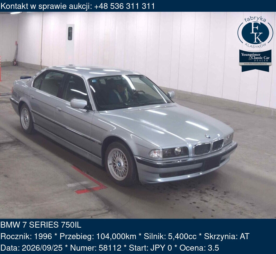 BMW 7 SERIES 750IL 1996 - zdjęcie 2
