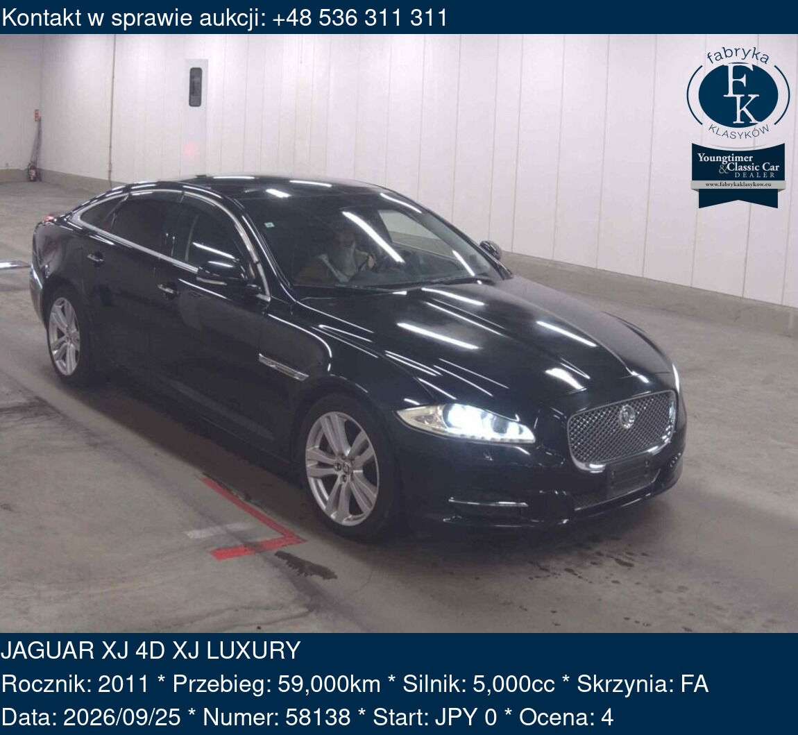 JAGUAR XJ 4D XJ LUXURY 2011 - zdjęcie 2