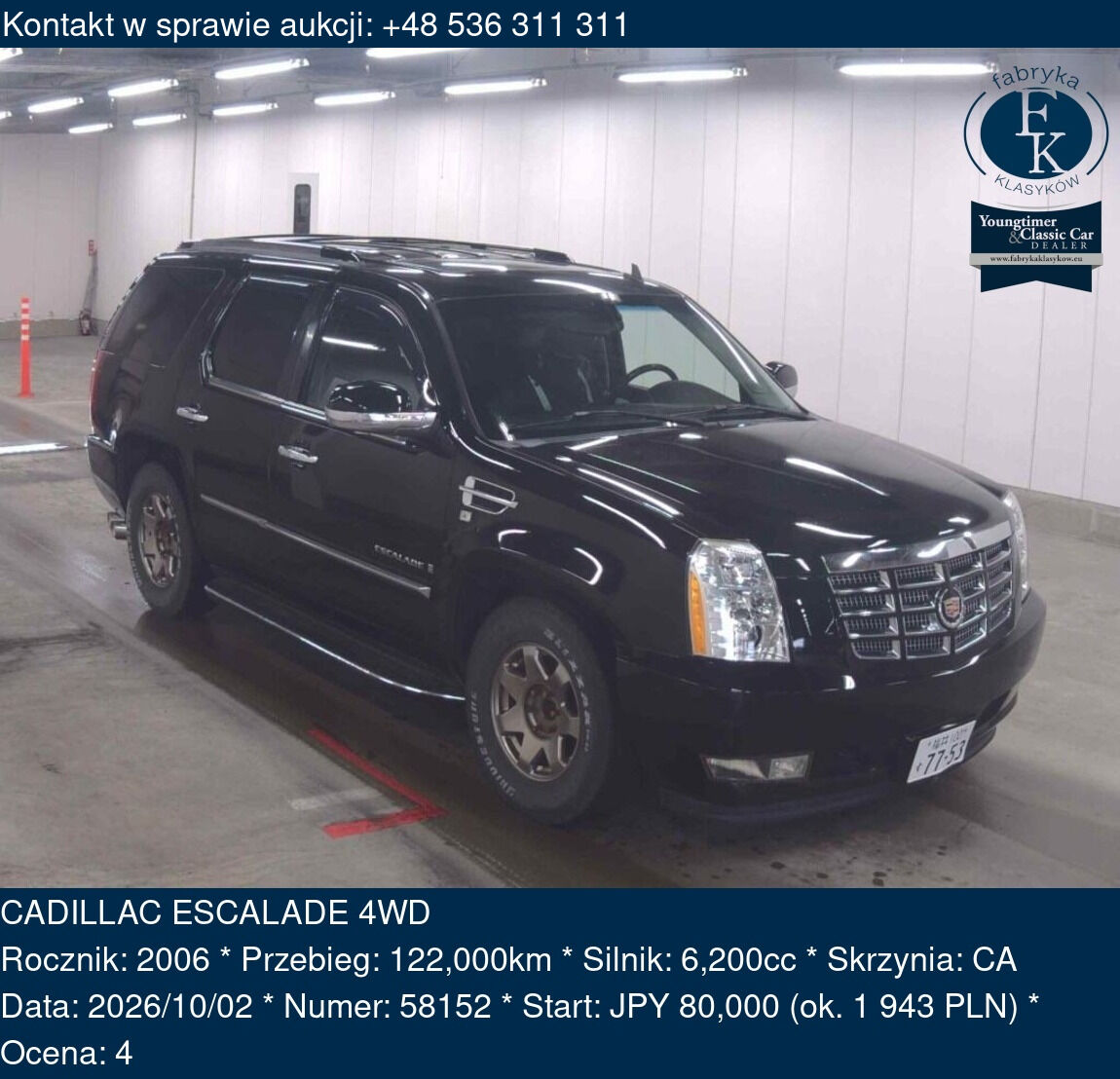 CADILLAC ESCALADE 4WD 2006 - zdjęcie 2