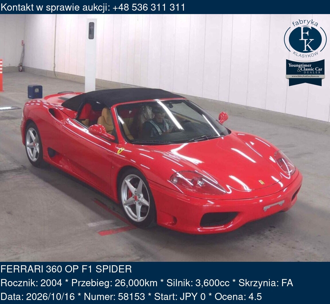 FERRARI 360 OP F1 SPIDER 2004 - zdjęcie 2