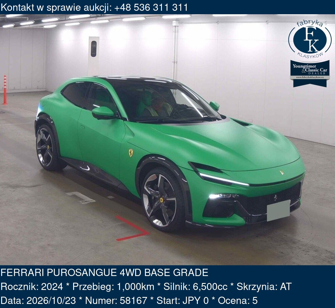 FERRARI PUROSANGUE 4WD BASE GRADE 2024 - zdjęcie 2