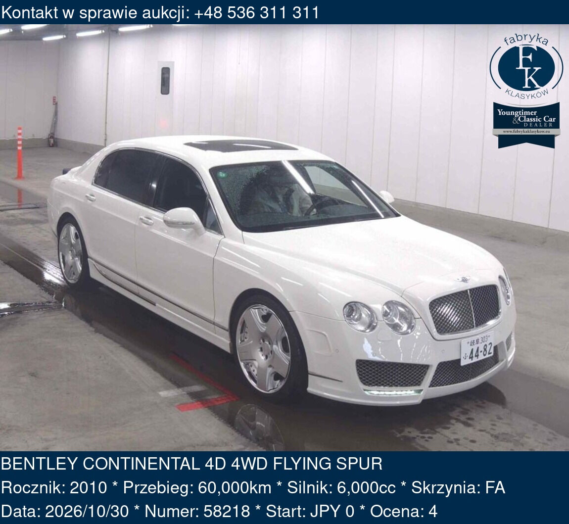 BENTLEY CONTINENTAL 4D 4WD FLYING SPUR 2010 - zdjęcie 2