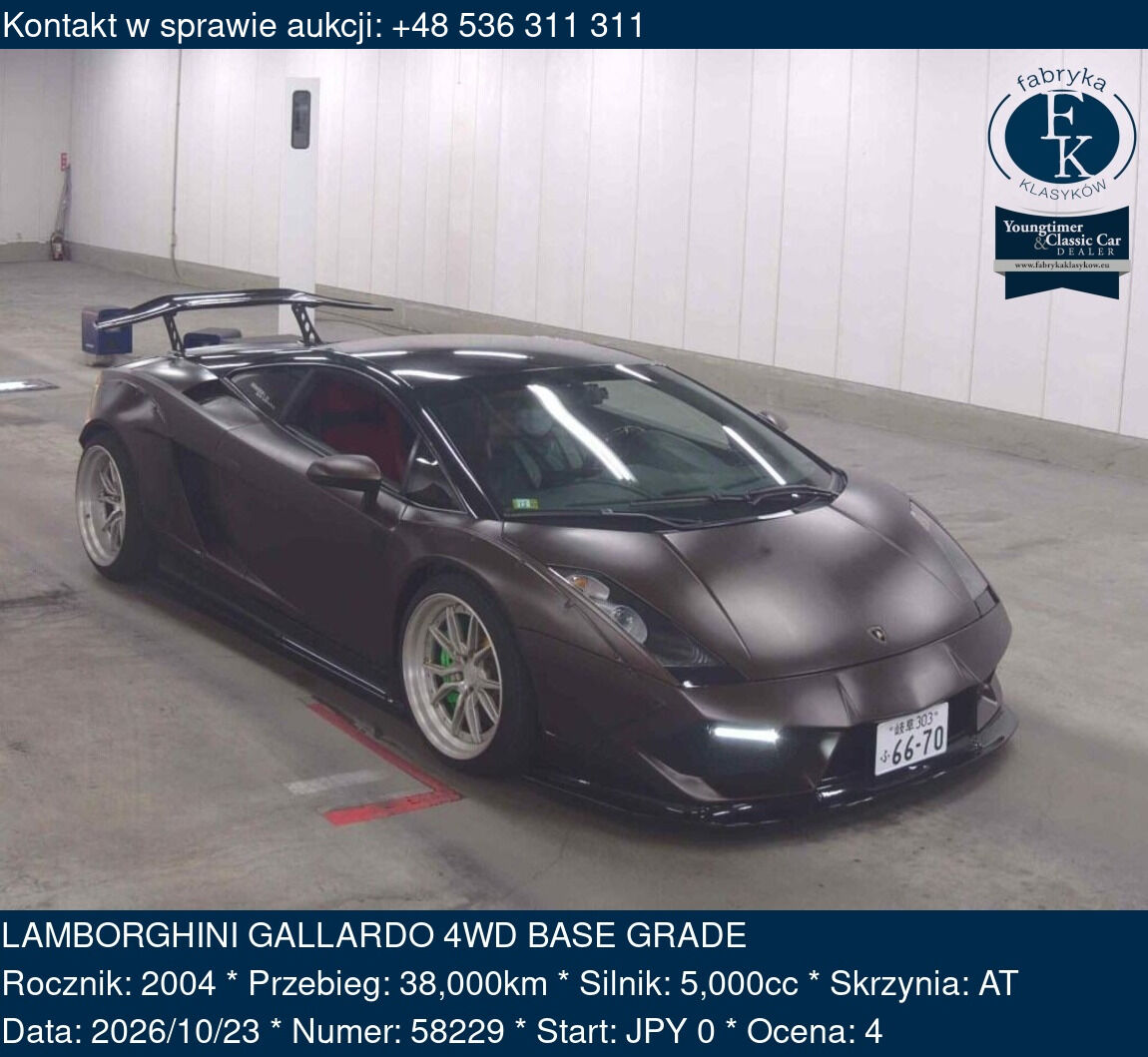 LAMBORGHINI GALLARDO 4WD BASE GRADE 2004 - zdjęcie 2