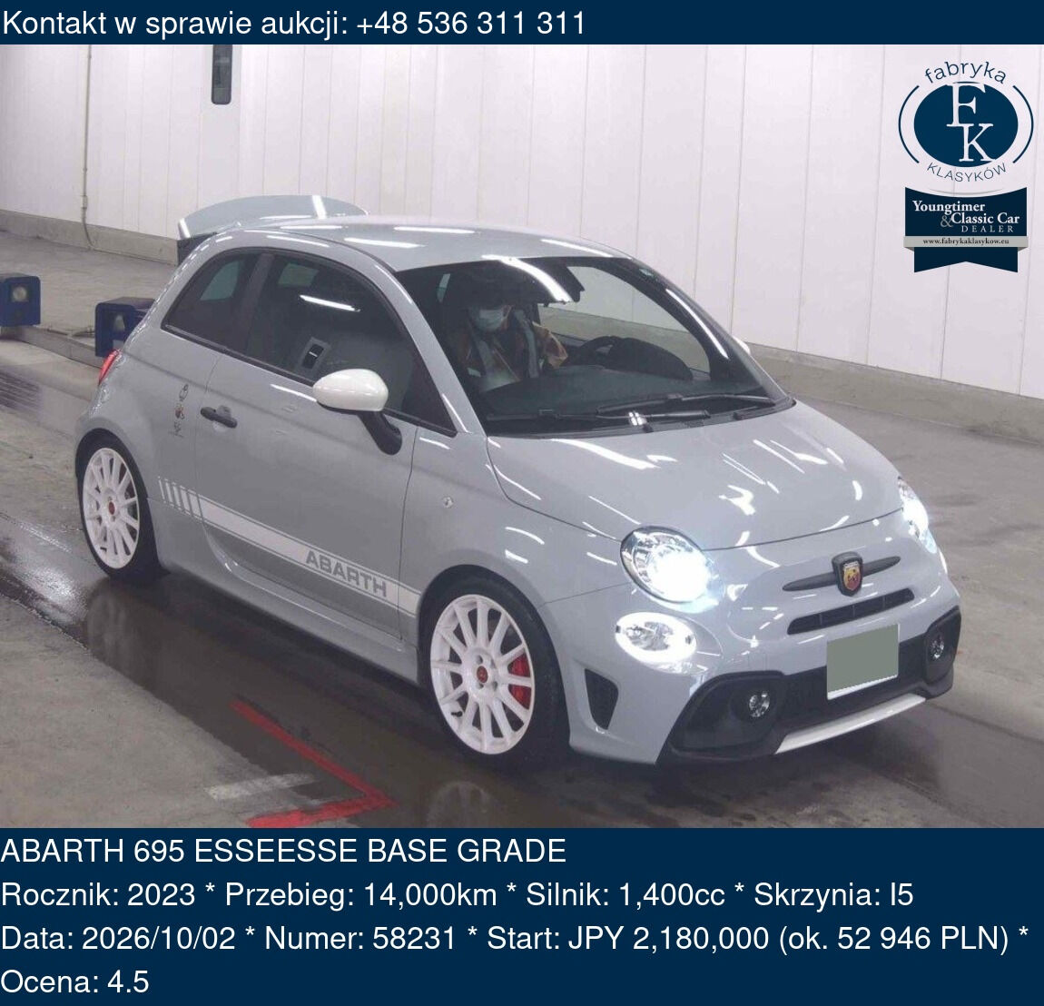 ABARTH 695 ESSEESSE BASE GRADE 2023 - zdjęcie 2