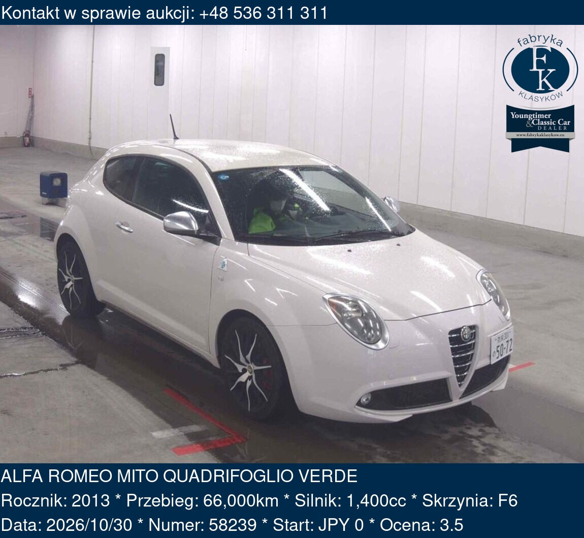 ALFA ROMEO MITO QUADRIFOGLIO VERDE 2013 - zdjęcie 2