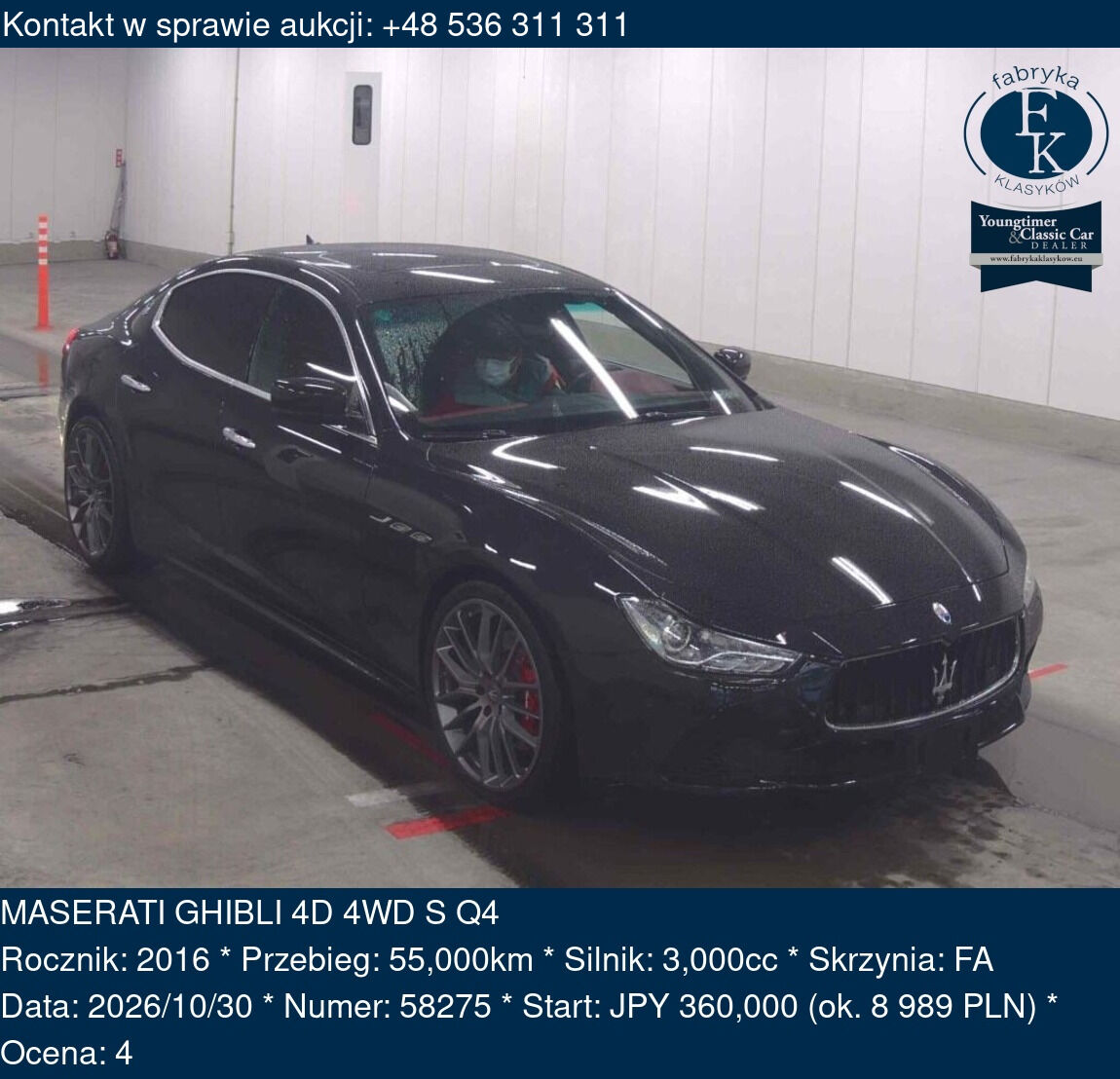 MASERATI GHIBLI 4D 4WD S Q4 2016 - zdjęcie 2