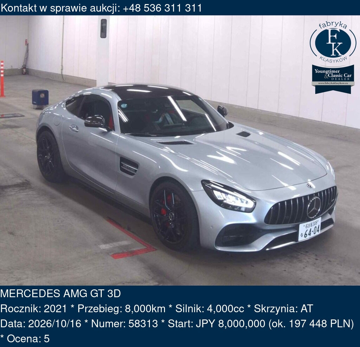 MERCEDES AMG GT 3D 2021 - zdjęcie 2