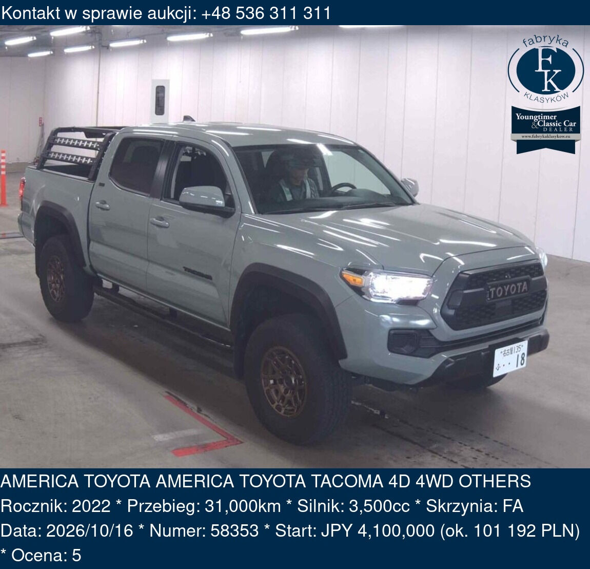 AMERICA TOYOTA AMERICA TOYOTA TACOMA 4D 4WD OTHERS 2022 - zdjęcie 2