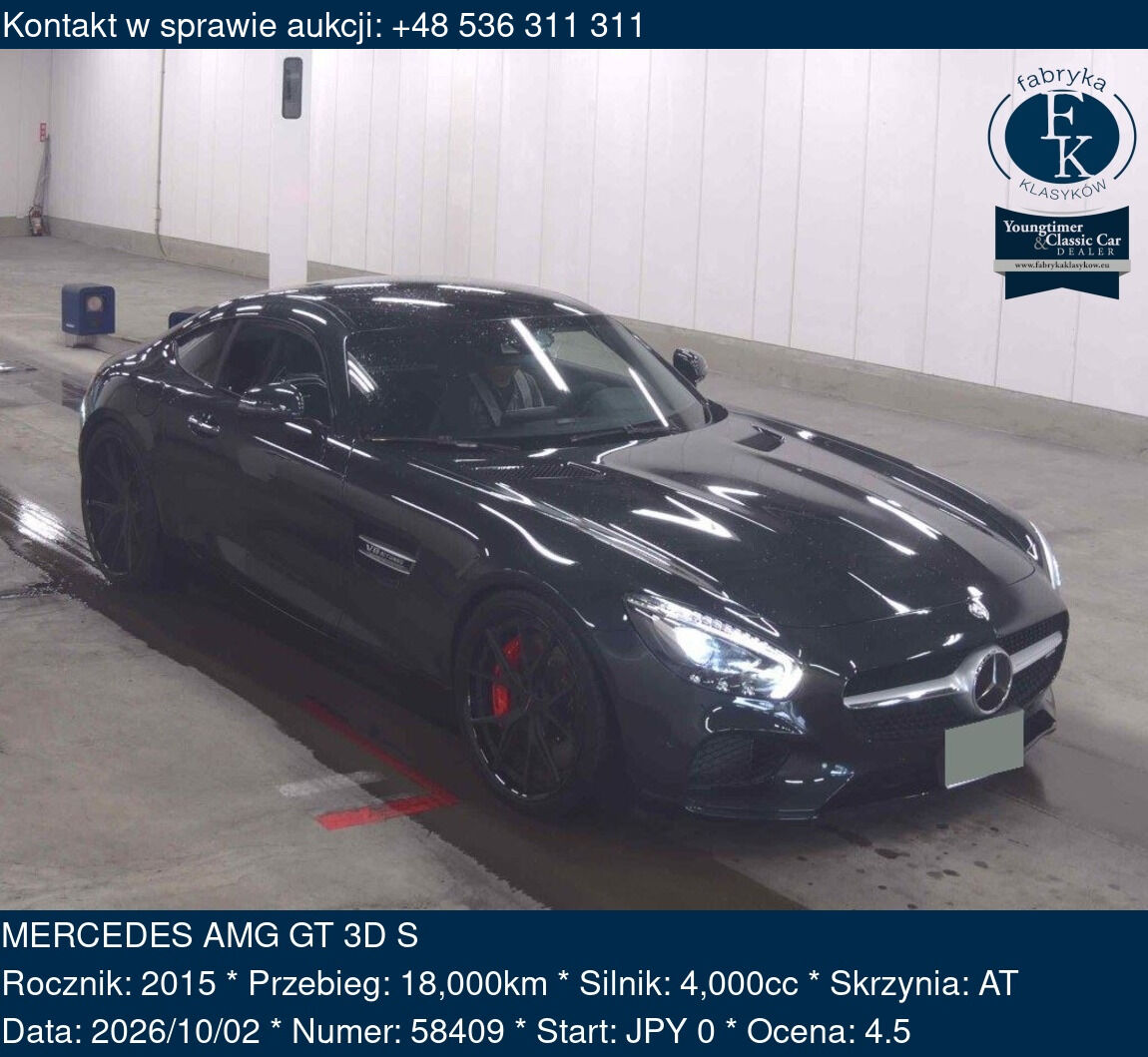 MERCEDES AMG GT 3D S 2015 - zdjęcie 2
