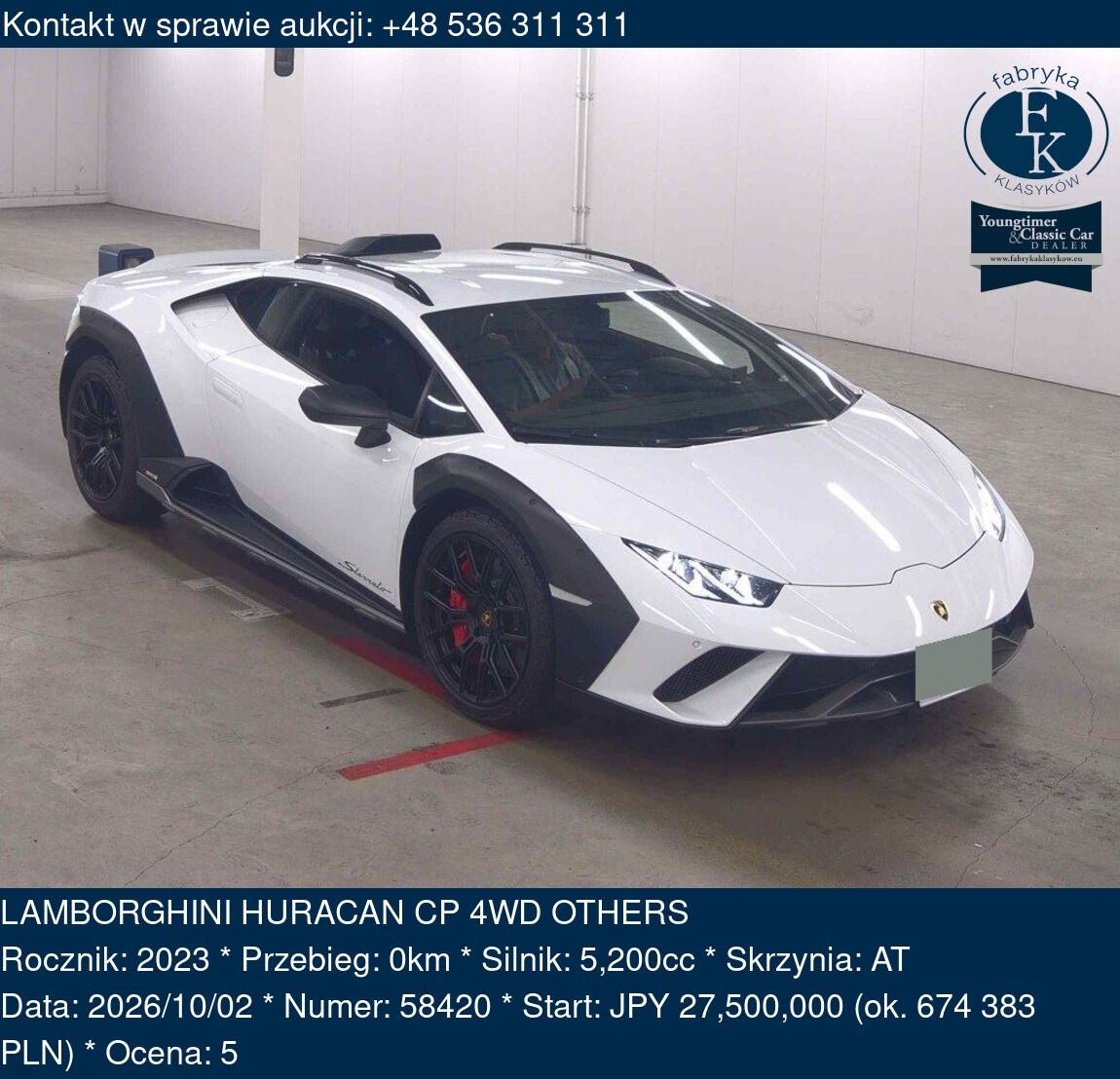 LAMBORGHINI HURACAN CP 4WD OTHERS 2023 - zdjęcie 2