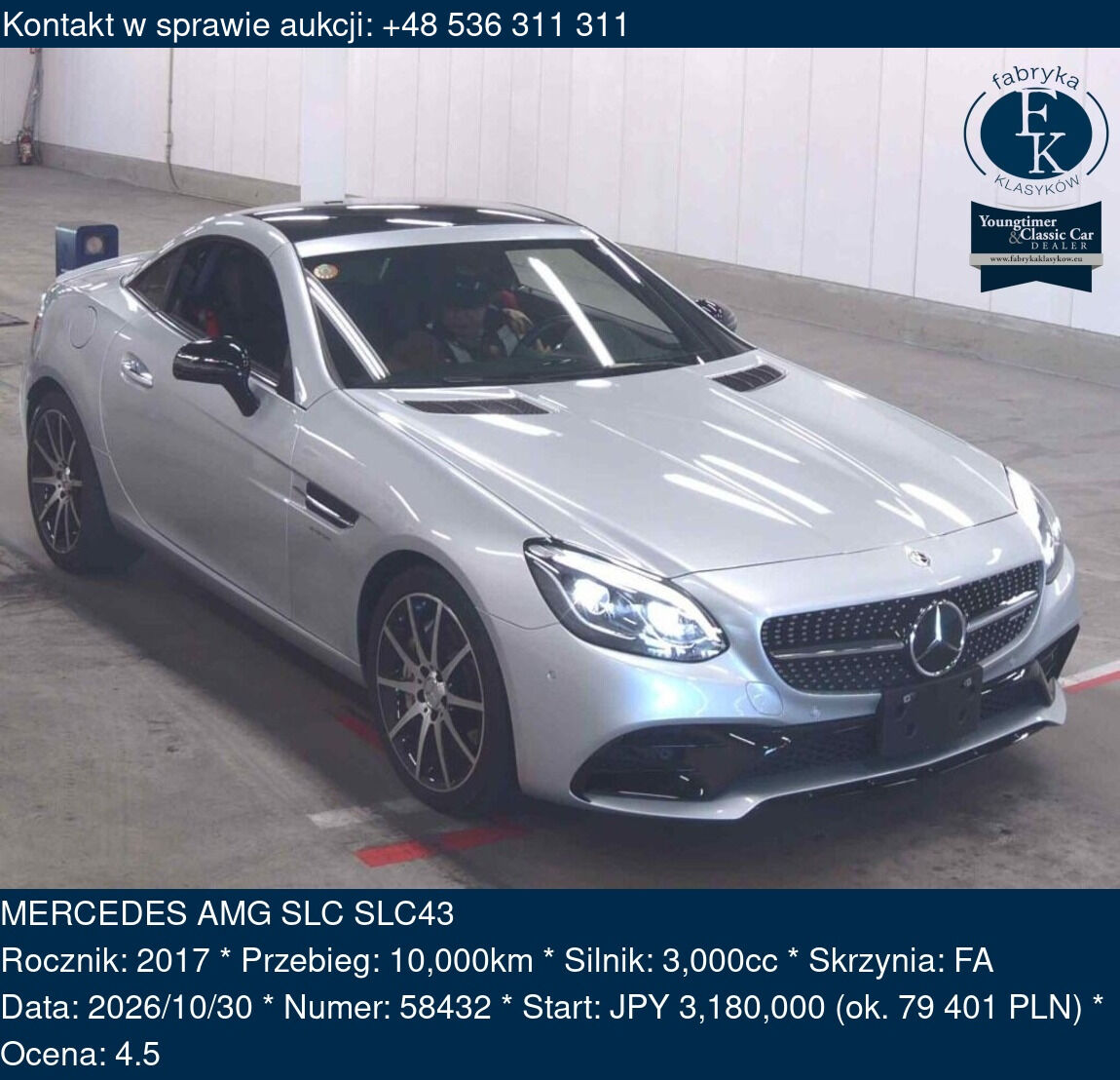 MERCEDES AMG SLC SLC43 2017 - zdjęcie 2