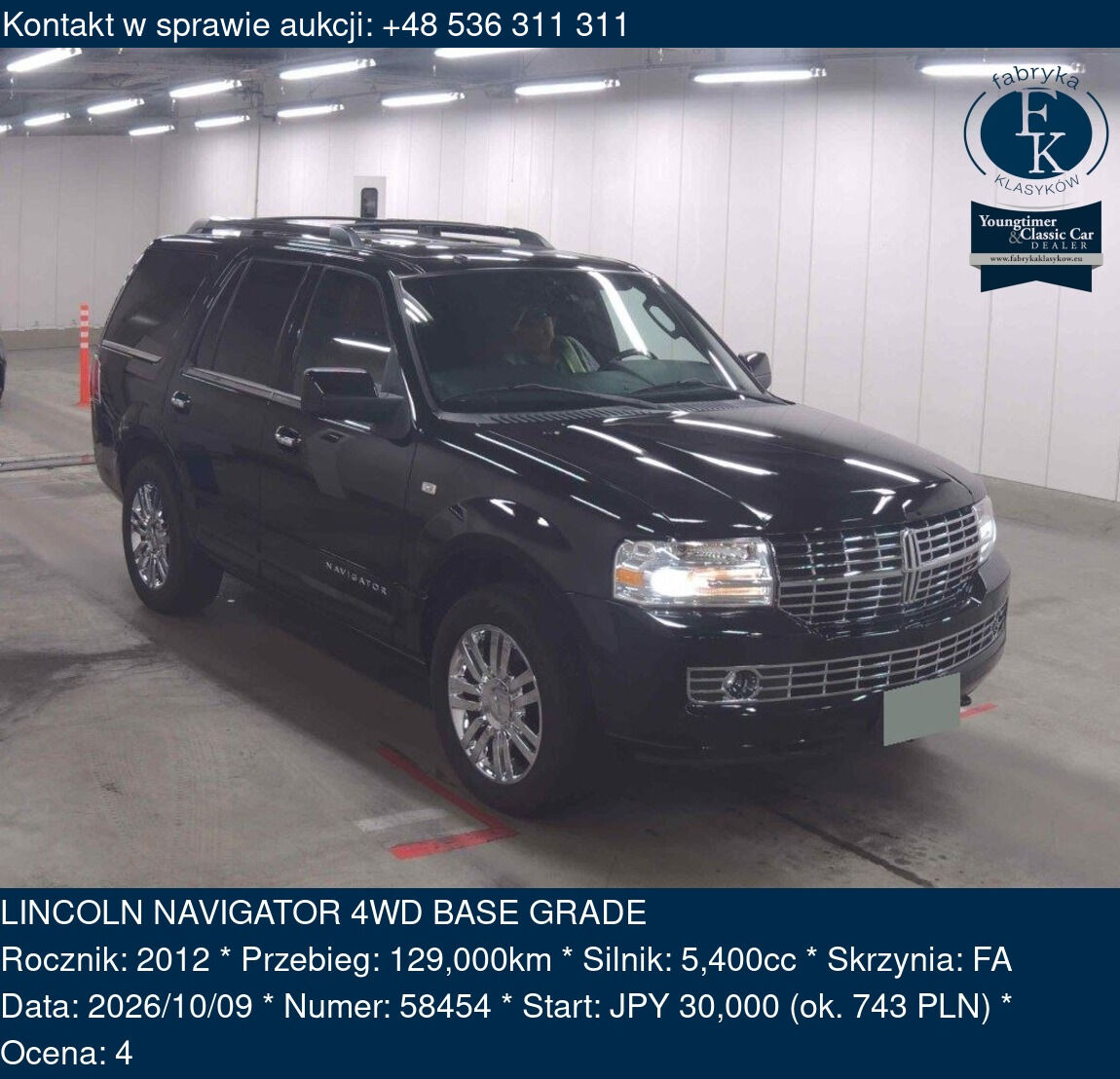 LINCOLN NAVIGATOR 4WD BASE GRADE 2012 - zdjęcie 2