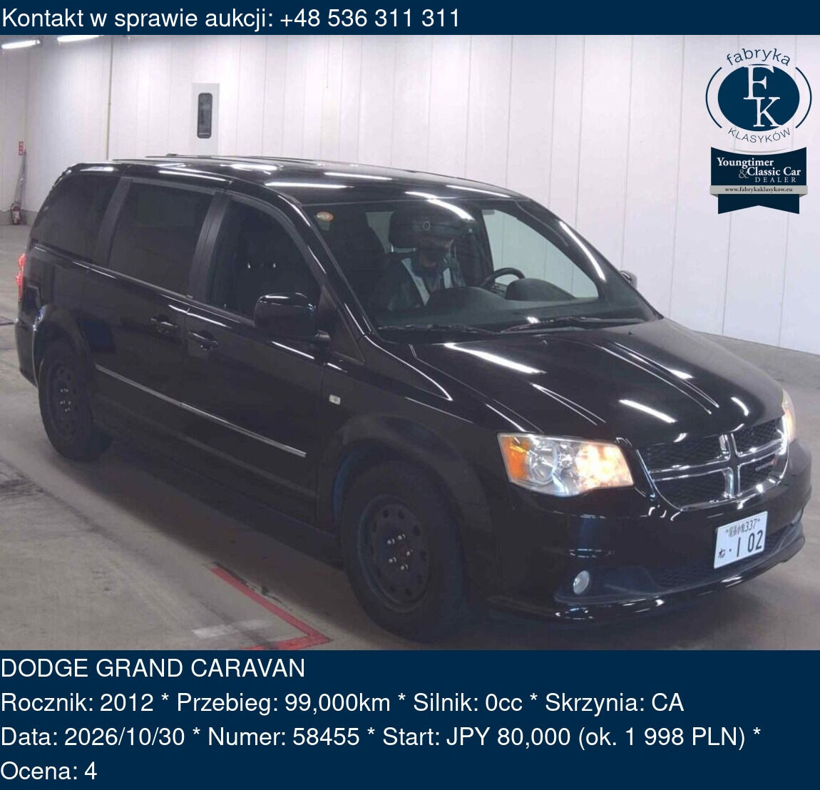 DODGE GRAND CARAVAN 2012 - zdjęcie 2