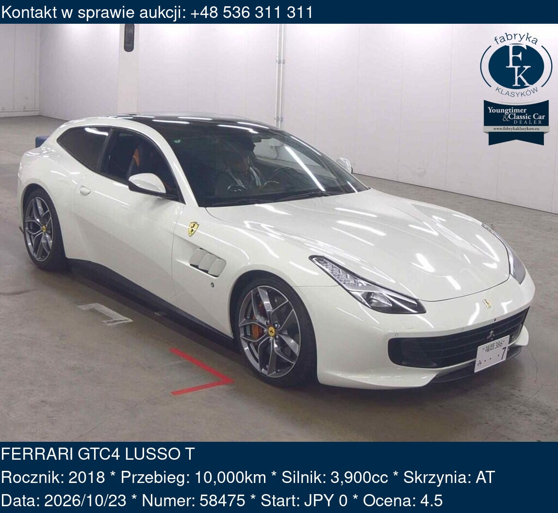 FERRARI GTC4 LUSSO T 2018 - zdjęcie 2