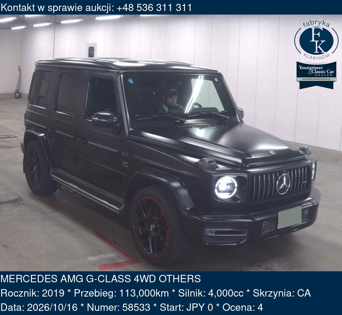 MERCEDES AMG G-CLASS 4WD OTHERS 2019 - zdjęcie 2