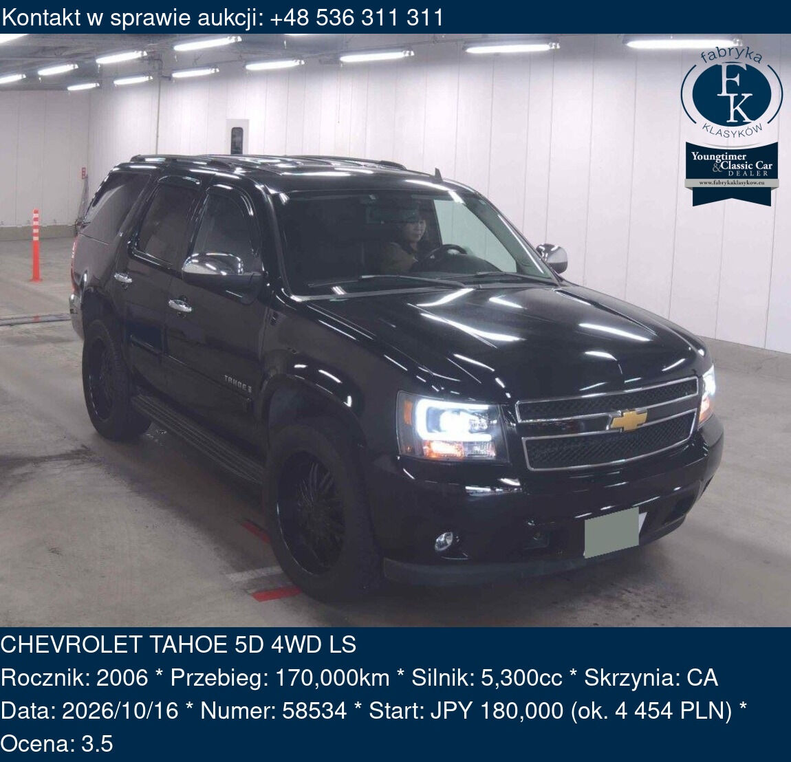 CHEVROLET TAHOE 5D 4WD LS 2006 - zdjęcie 2
