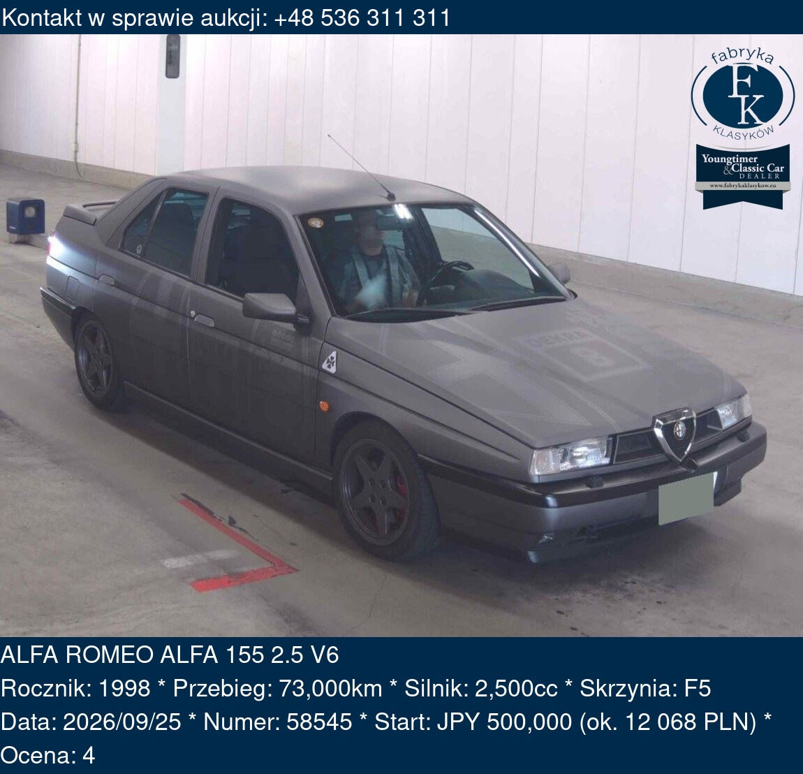 ALFA ROMEO ALFA 155 2.5 V6 1998 - zdjęcie 2