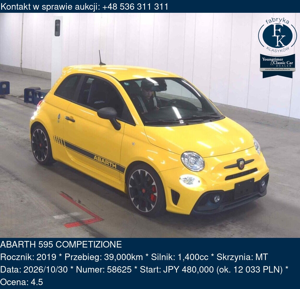 ABARTH 595 COMPETIZIONE 2019 - zdjęcie 2
