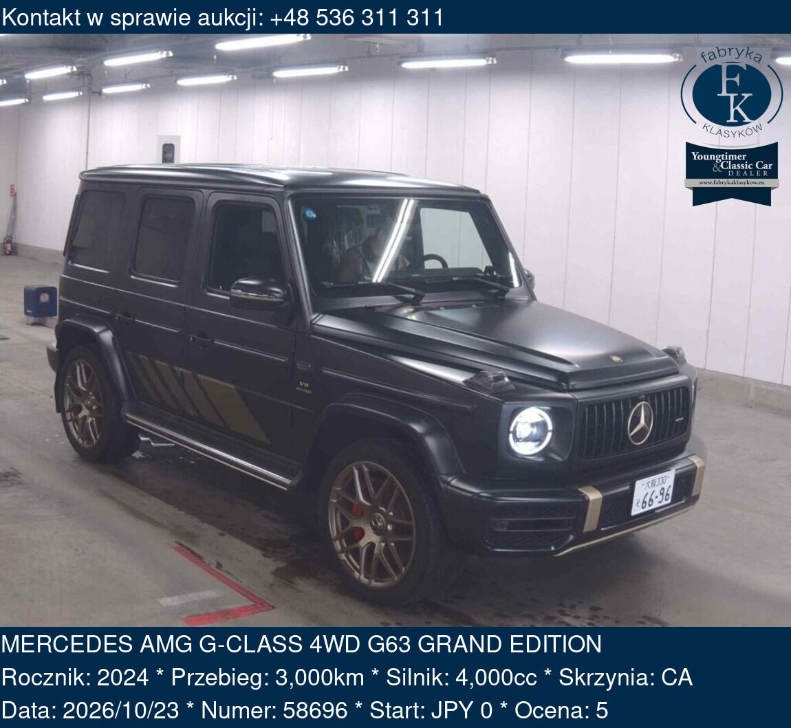 MERCEDES AMG G-CLASS 4WD G63 GRAND EDITION 2024 - zdjęcie 2