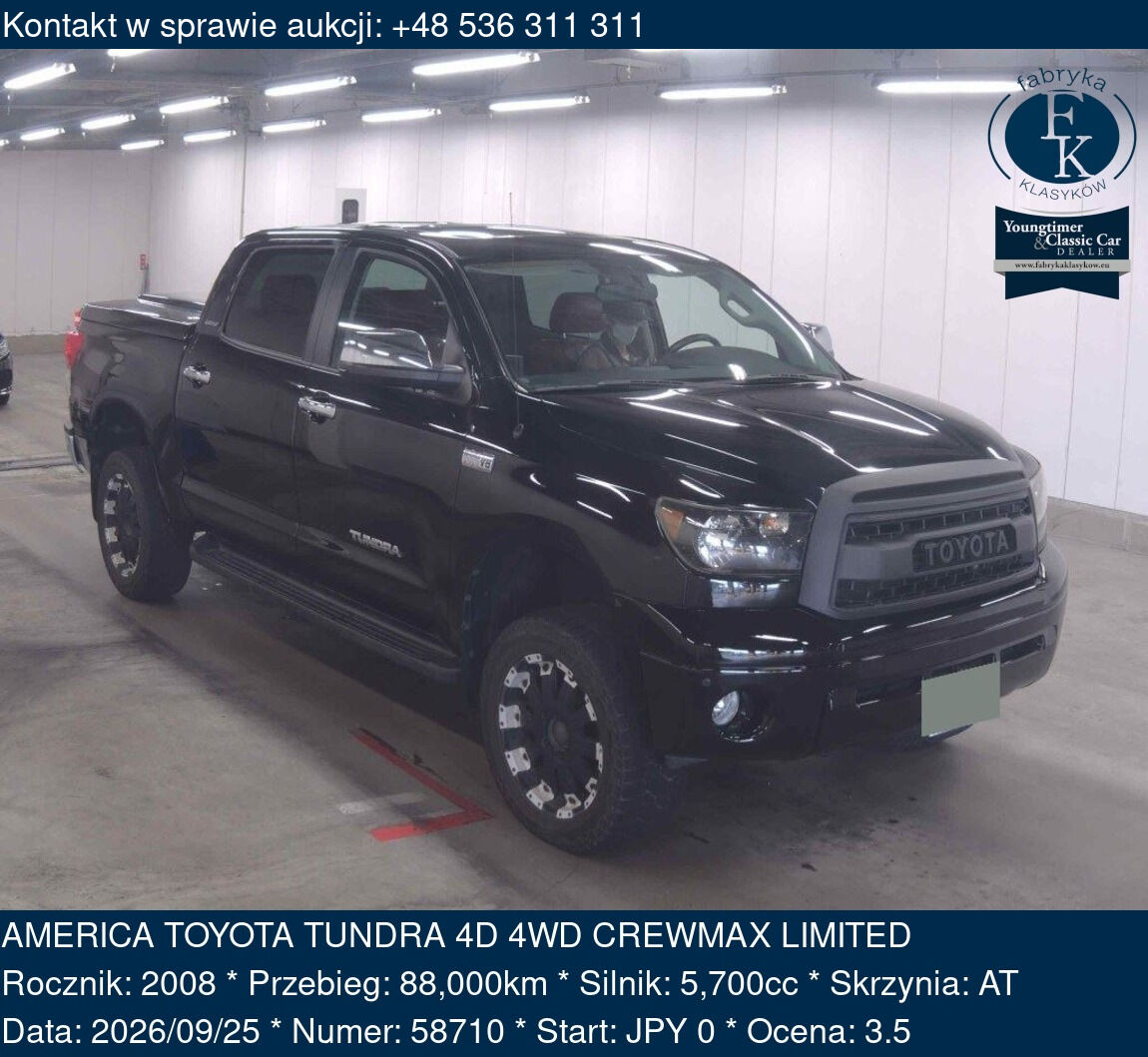 AMERICA TOYOTA TUNDRA 4D 4WD CREWMAX LIMITED 2008 - zdjęcie 2