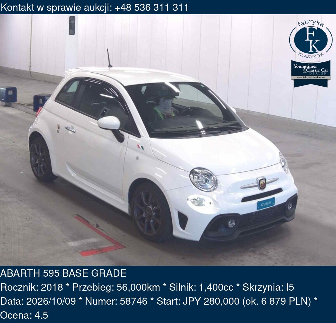 ABARTH 595 BASE GRADE 2018 - zdjęcie 2