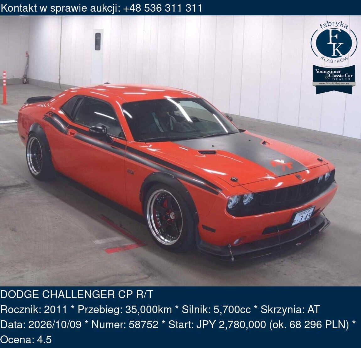 DODGE CHALLENGER CP R/T 2011 - zdjęcie 2