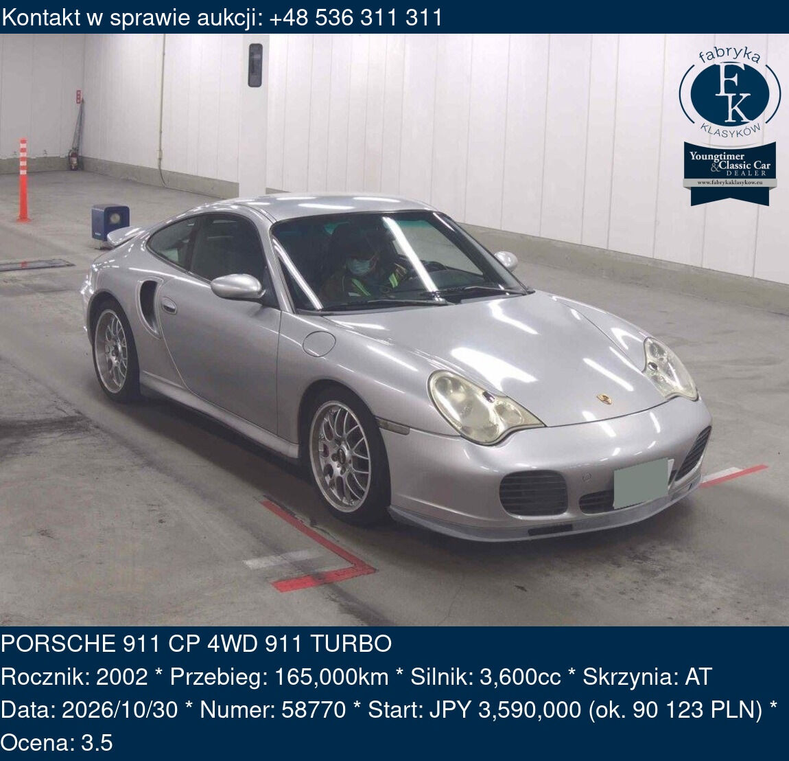 PORSCHE 911 CP 4WD 911 TURBO 2002 - zdjęcie 2