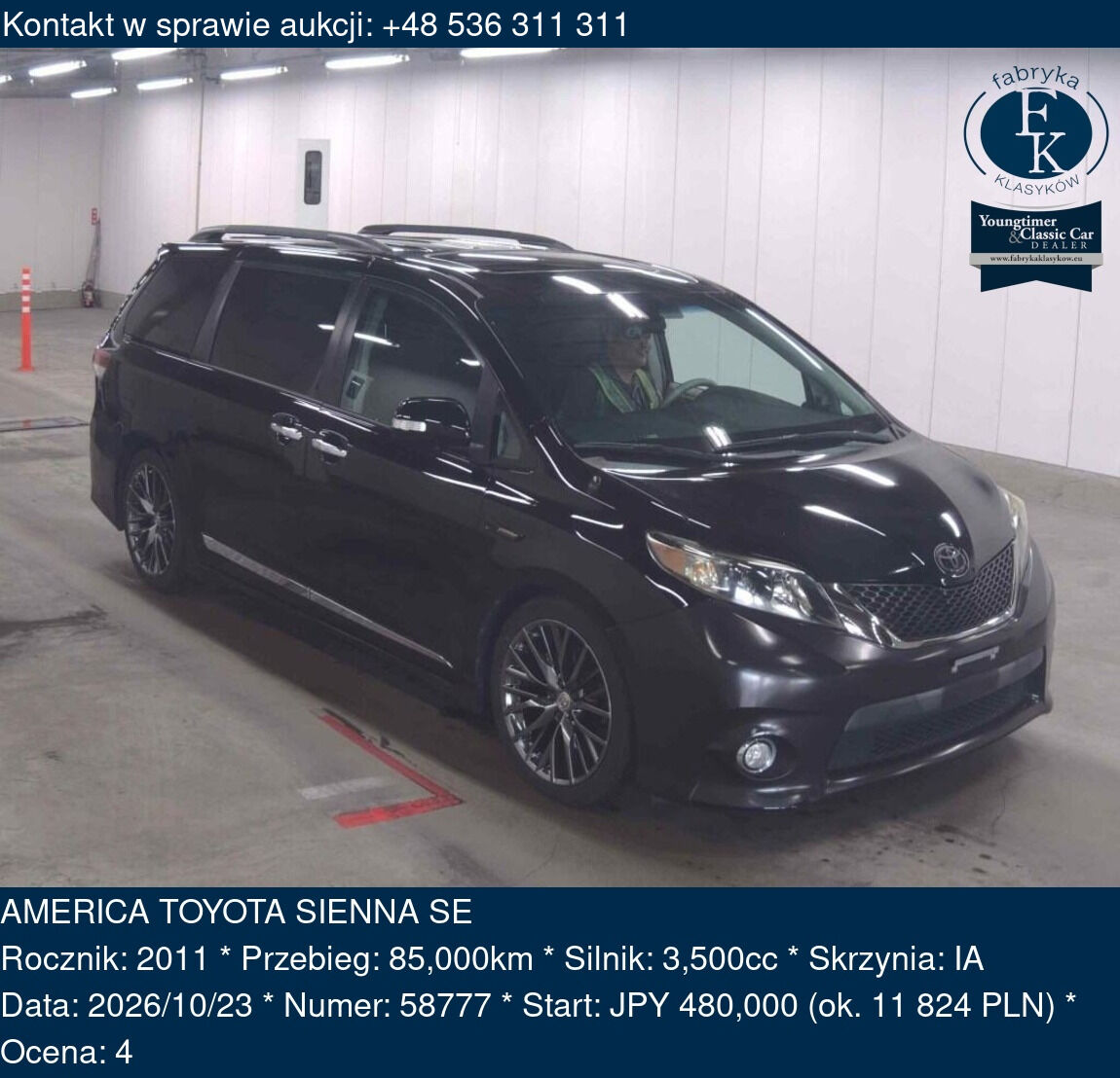 AMERICA TOYOTA SIENNA SE 2011 - zdjęcie 2