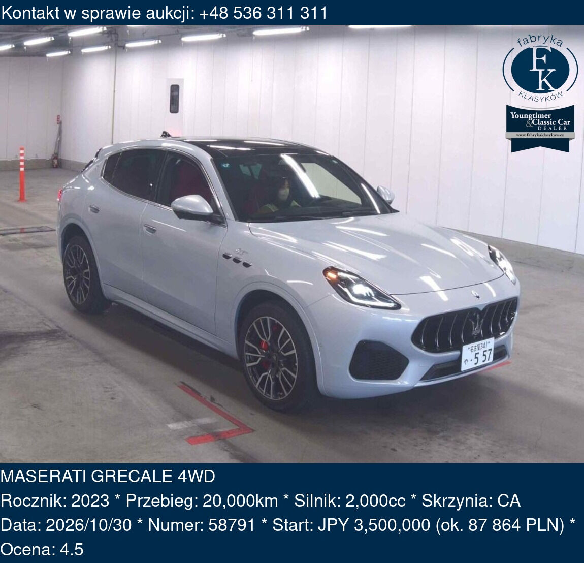 MASERATI GRECALE 4WD 2023 - zdjęcie 2