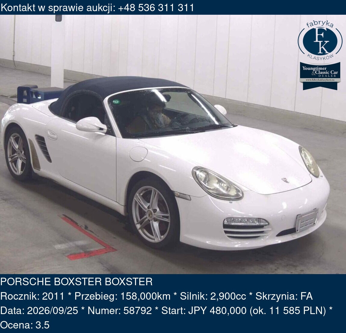 PORSCHE BOXSTER BOXSTER 2011 - zdjęcie 2