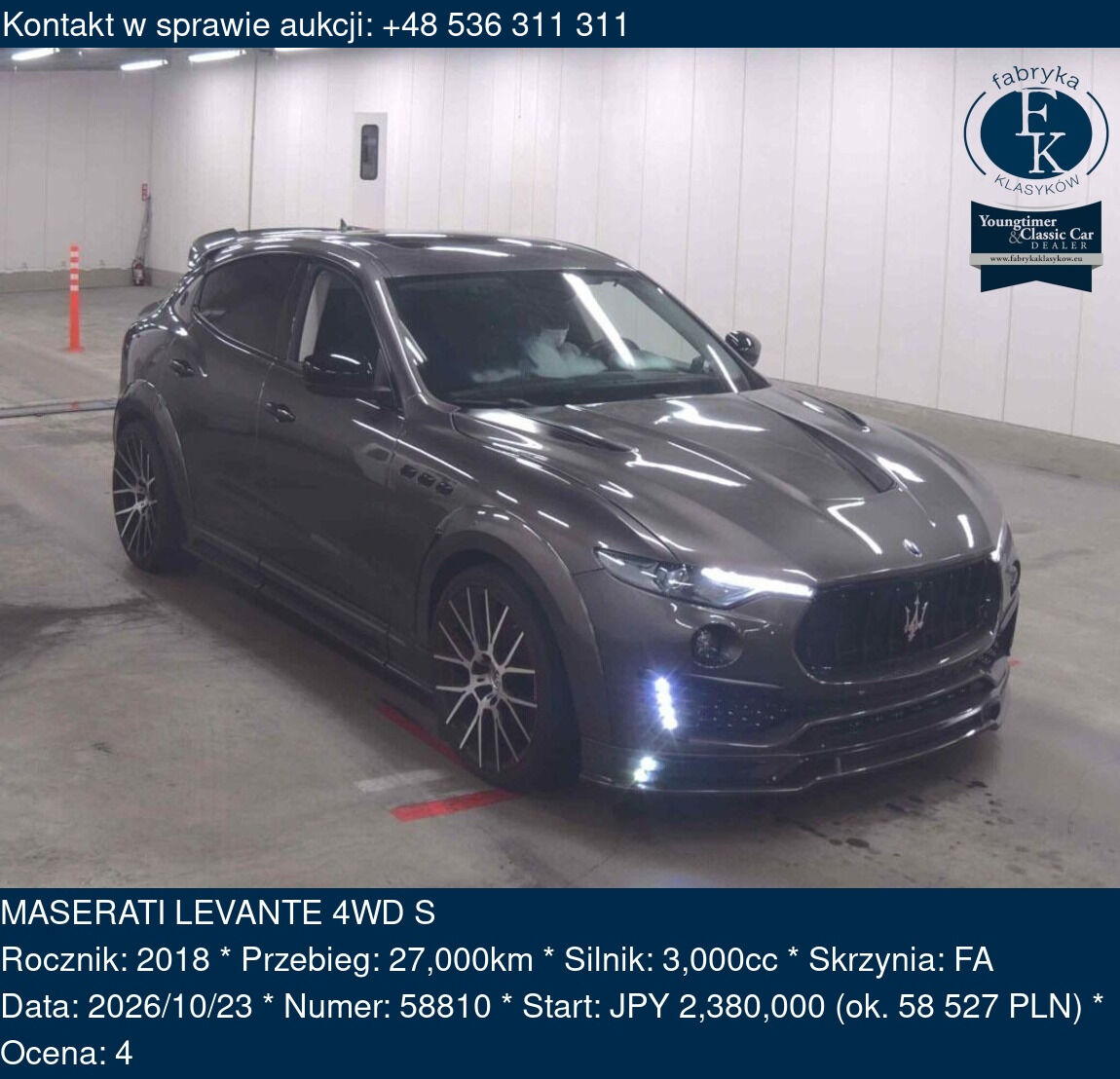 MASERATI LEVANTE 4WD S 2018 - zdjęcie 2