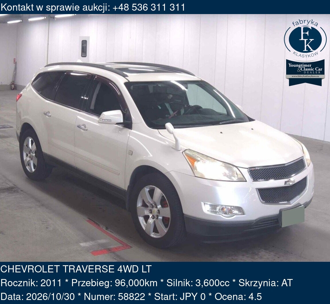 CHEVROLET TRAVERSE 4WD LT 2011 - zdjęcie 2