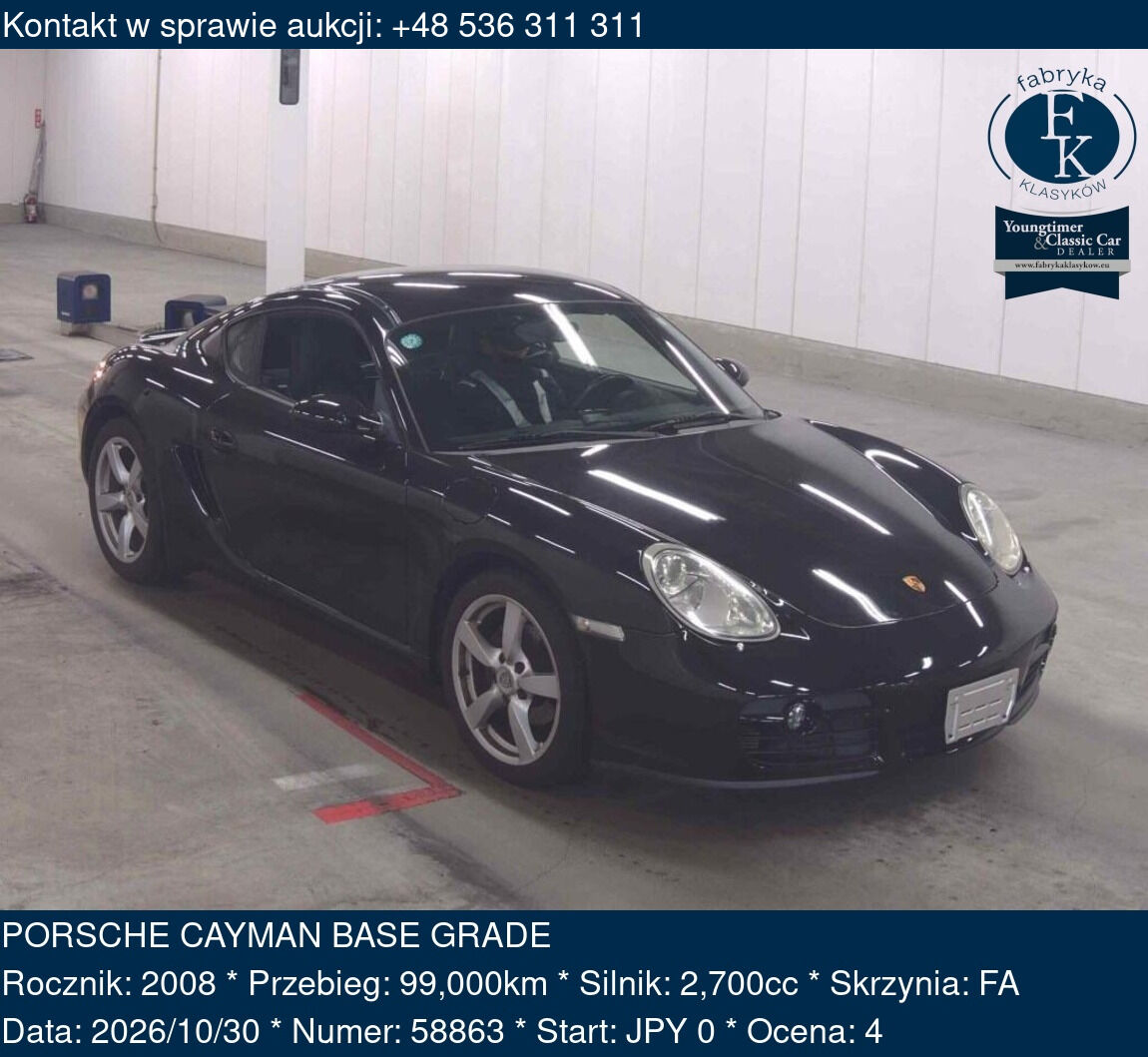 PORSCHE CAYMAN BASE GRADE 2008 - zdjęcie 2