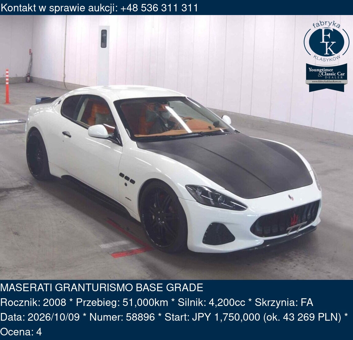 MASERATI GRANTURISMO BASE GRADE 2008 - zdjęcie 2