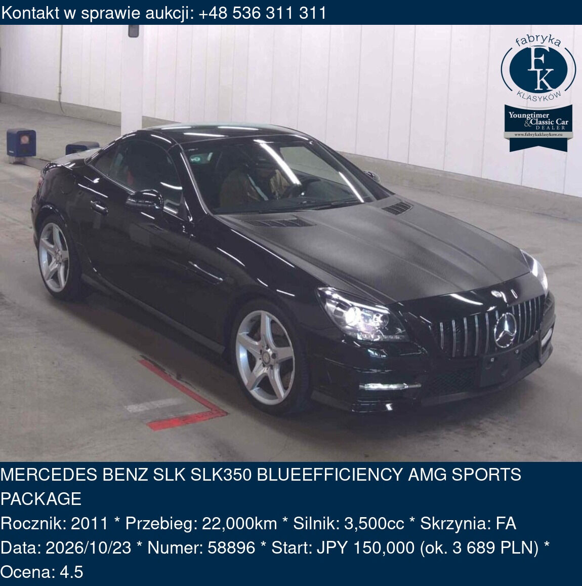MERCEDES BENZ SLK SLK350 BLUEEFFICIENCY AMG SPORTS PACKAGE 2011 - zdjęcie 2