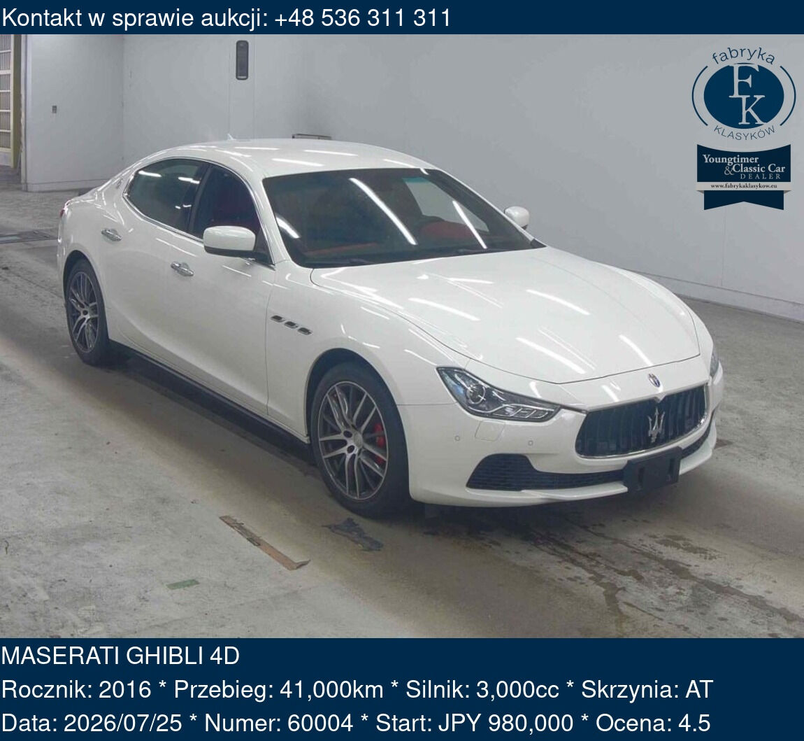 MASERATI GHIBLI 4D
