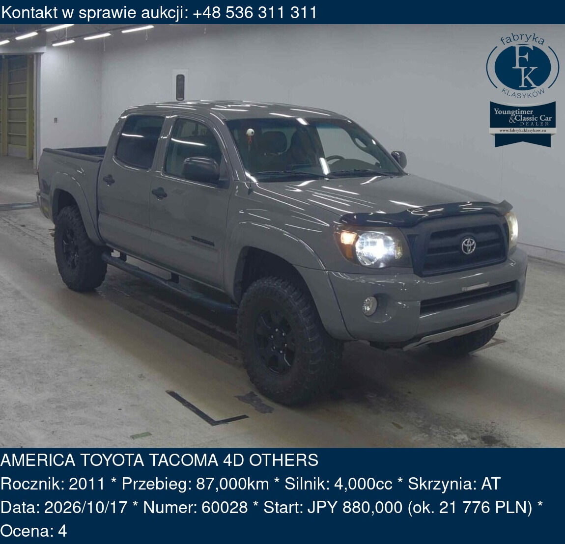 AMERICA TOYOTA TACOMA 4D OTHERS 2011 - zdjęcie 2