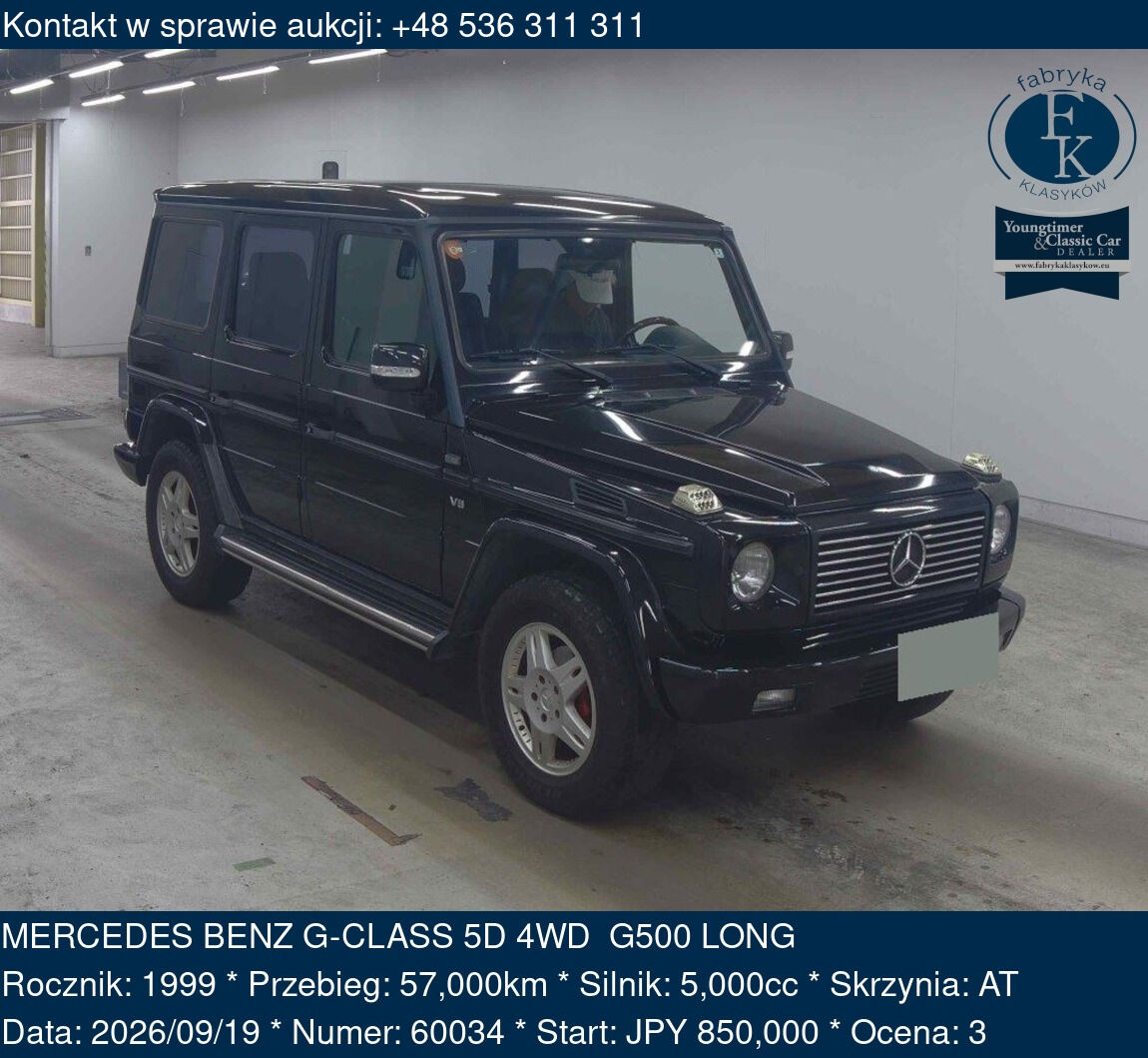 MERCEDES BENZ G-CLASS 5D 4WD G500 LONG 1999 - zdjęcie 2
