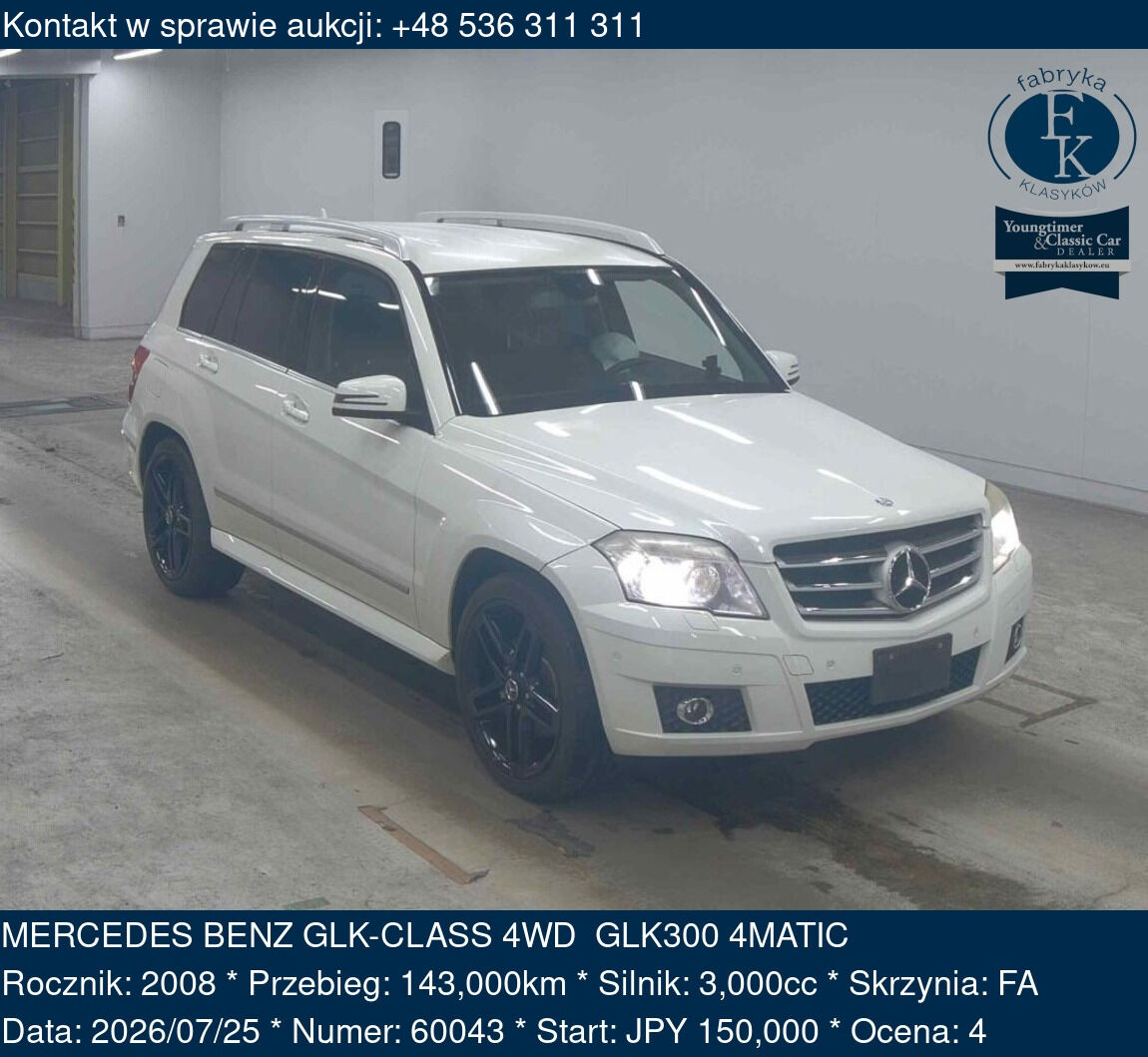 MERCEDES BENZ GLK-CLASS 4WD  GLK300 4MATIC