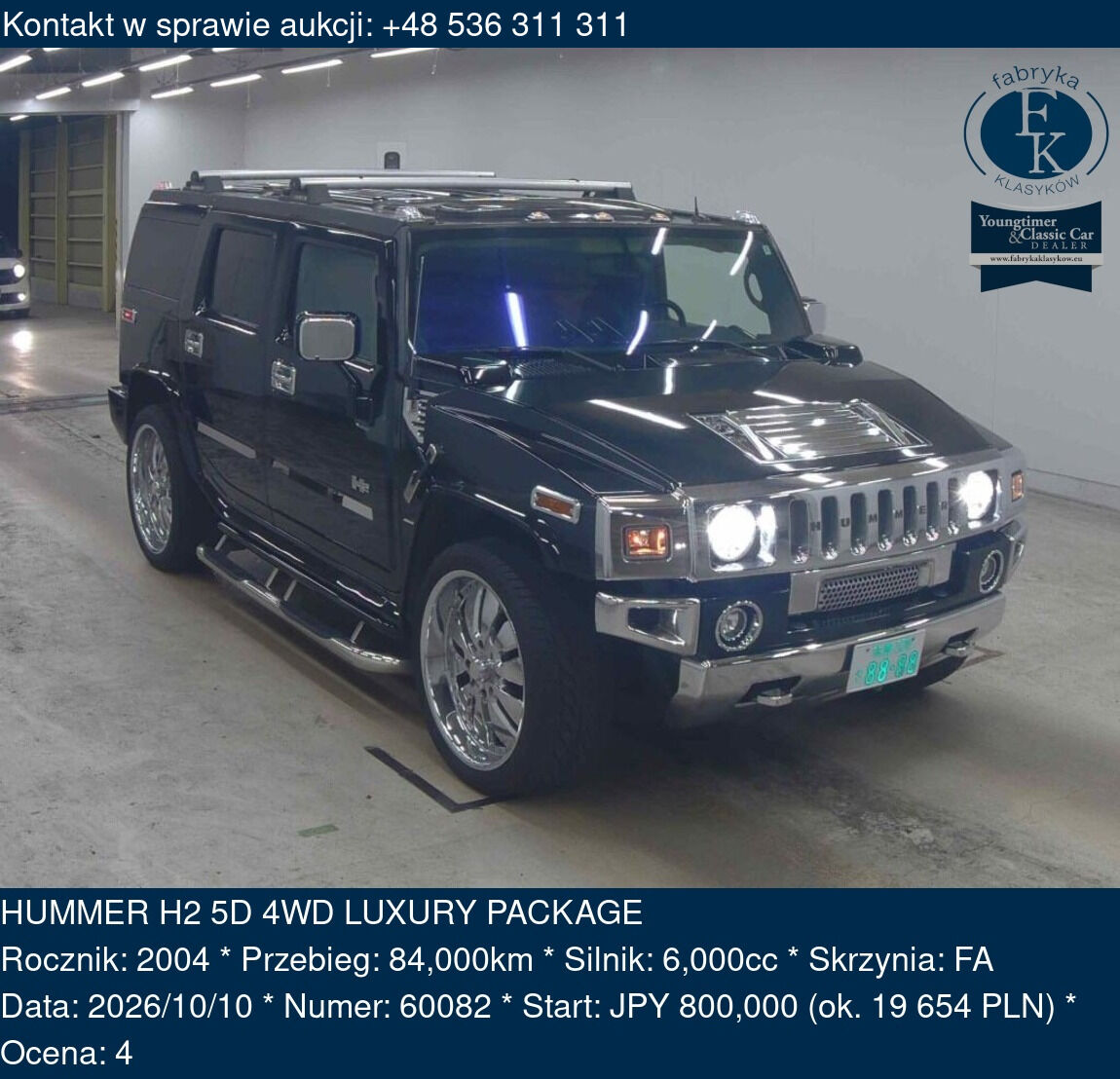 HUMMER H2 5D 4WD LUXURY PACKAGE 2004 - zdjęcie 2