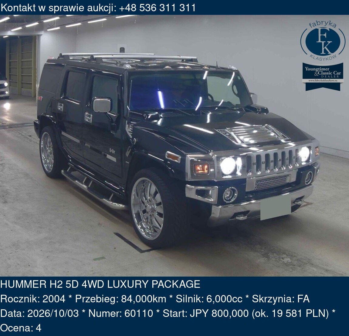 HUMMER H2 5D 4WD LUXURY PACKAGE 2004 - zdjęcie 2