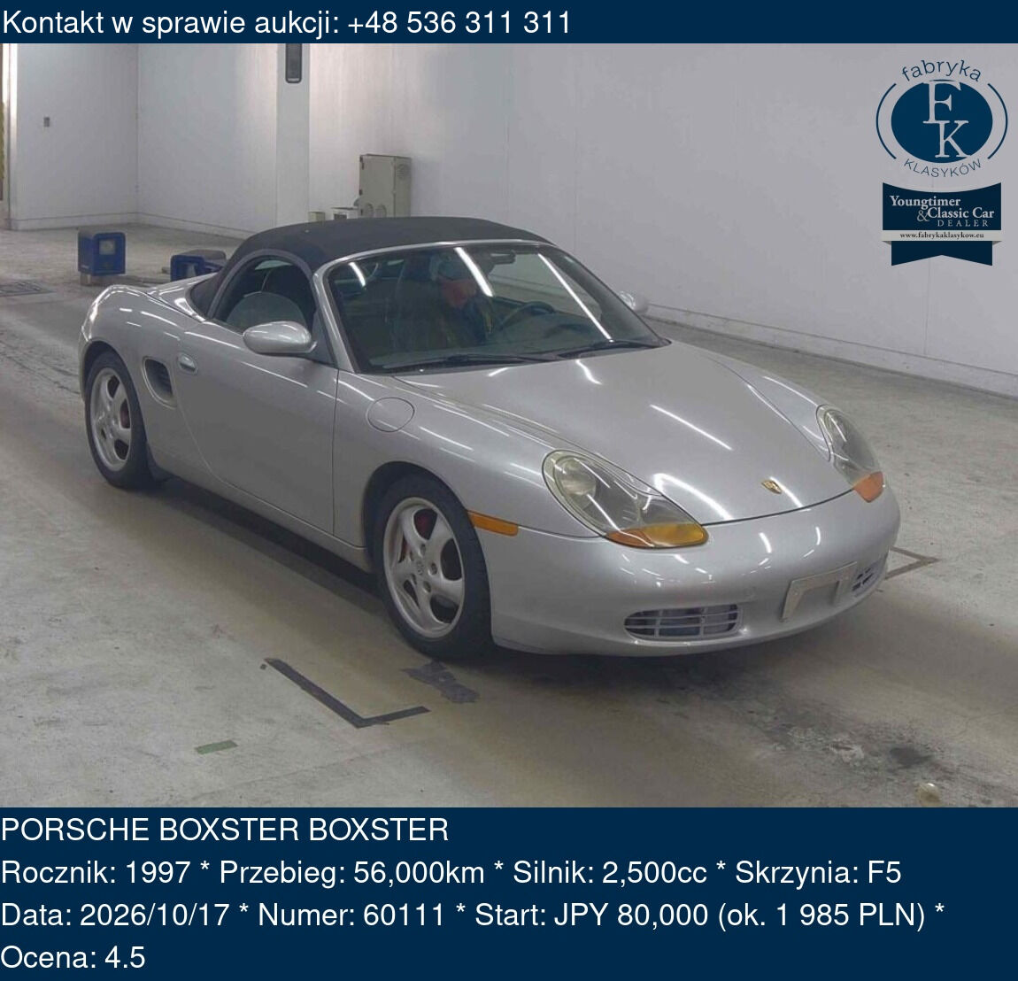 PORSCHE BOXSTER BOXSTER 1997 - zdjęcie 2