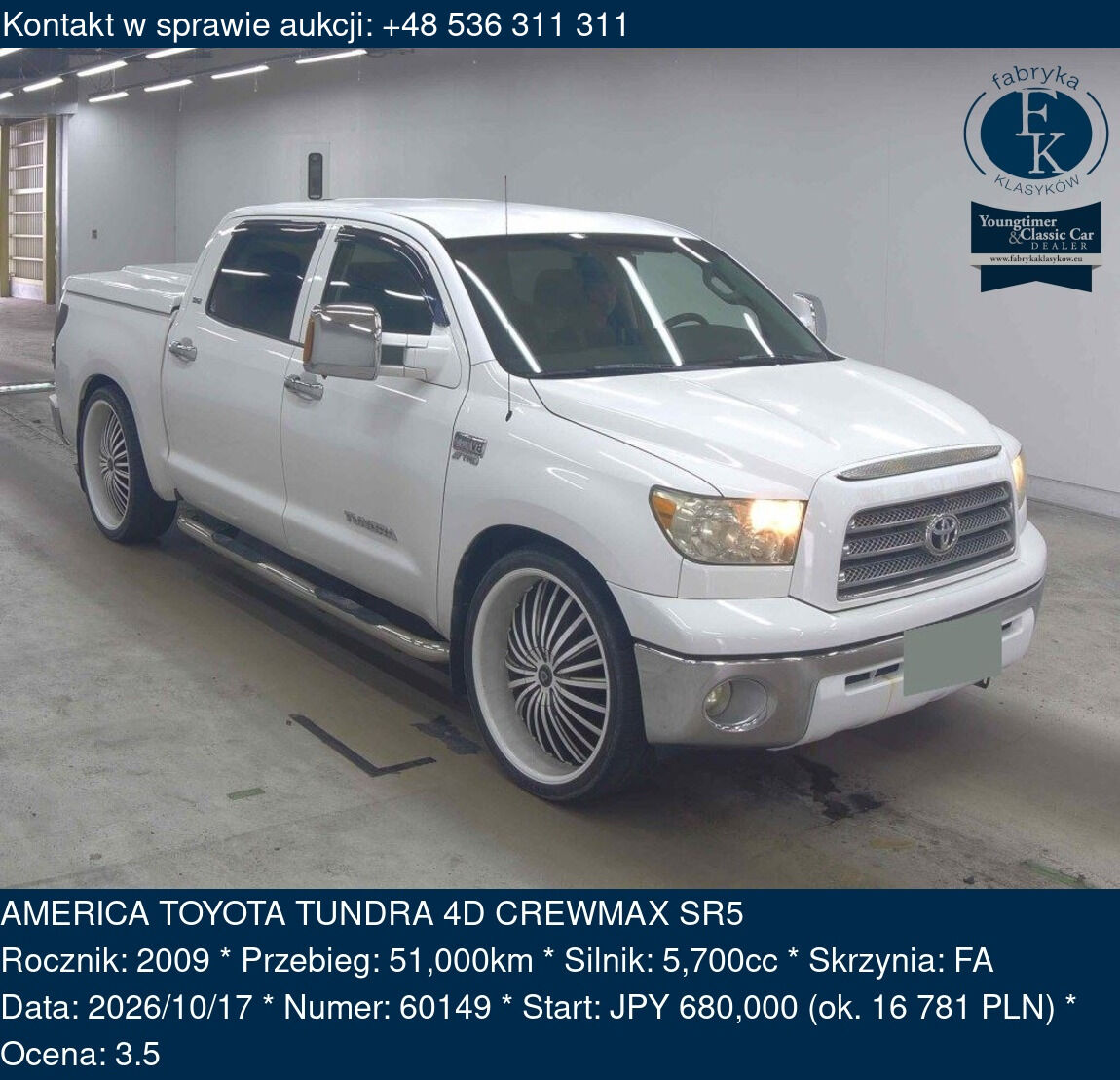 AMERICA TOYOTA TUNDRA 4D CREWMAX SR5 2009 - zdjęcie 2