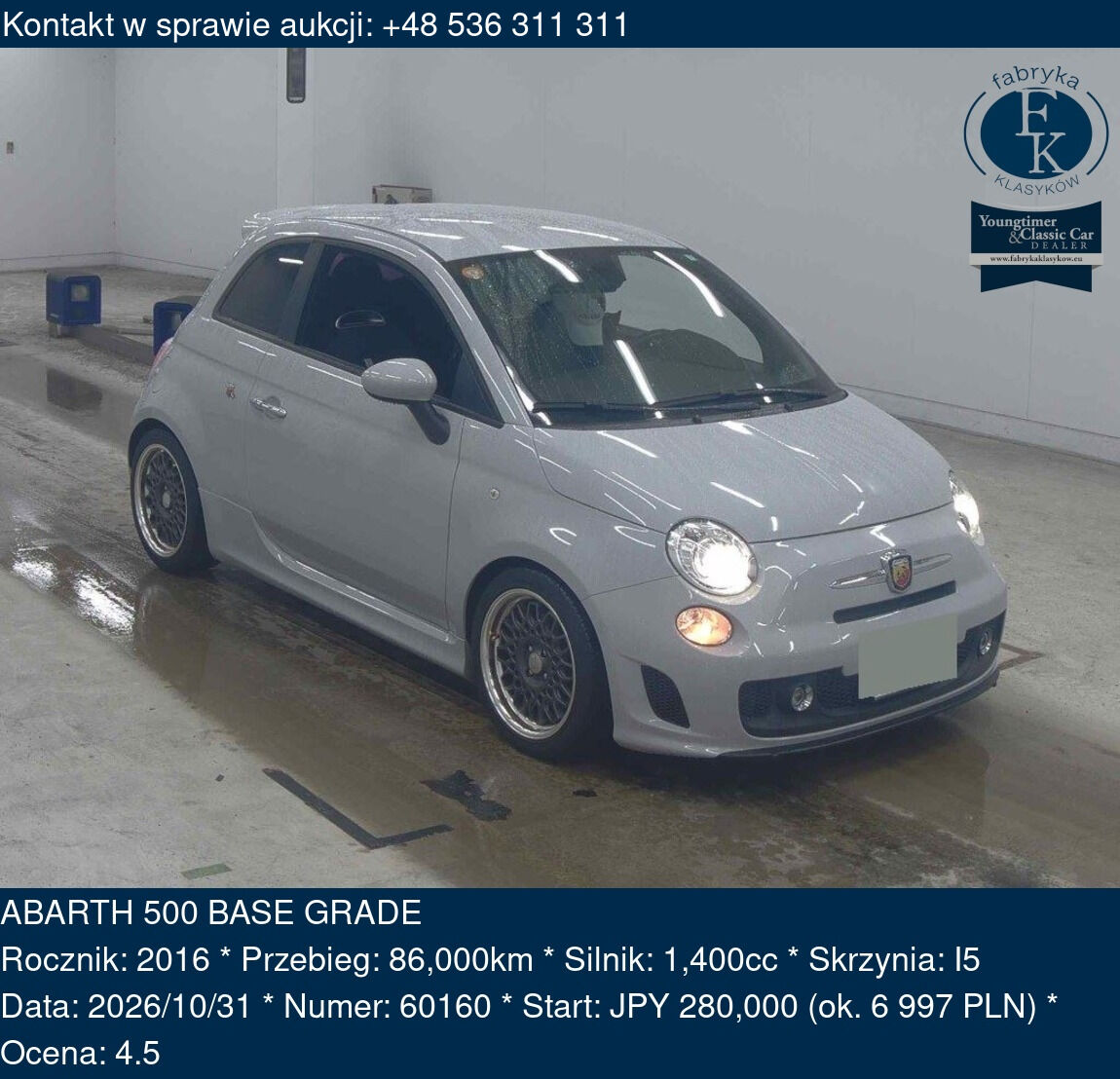 ABARTH 500 BASE GRADE 2016 - zdjęcie 2