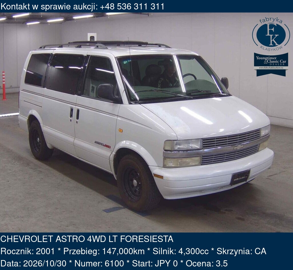 CHEVROLET ASTRO 4WD LT FORESIESTA 2001 - zdjęcie 2